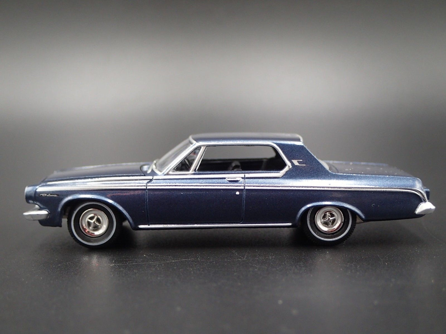 1963 63 DODGE POLARA BLUE 1/64 SCALE COLLECTIBLE DIORAMA DIECAST MODEL CAR