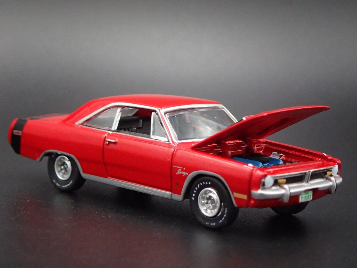 1971 71 DODGE DART SWINGER RARE 1:64 SCALE COLLECTIBLE DIORAMA DIECAST MODEL CAR-Burning Rubber Toy Company