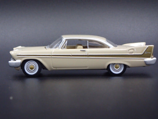 1958 58 PLYMOUTH FURY RARE 1/64 SCALE COLLECTIBLE DIORAMA DIECAST MODEL CAR-Burning Rubber Toy Company
