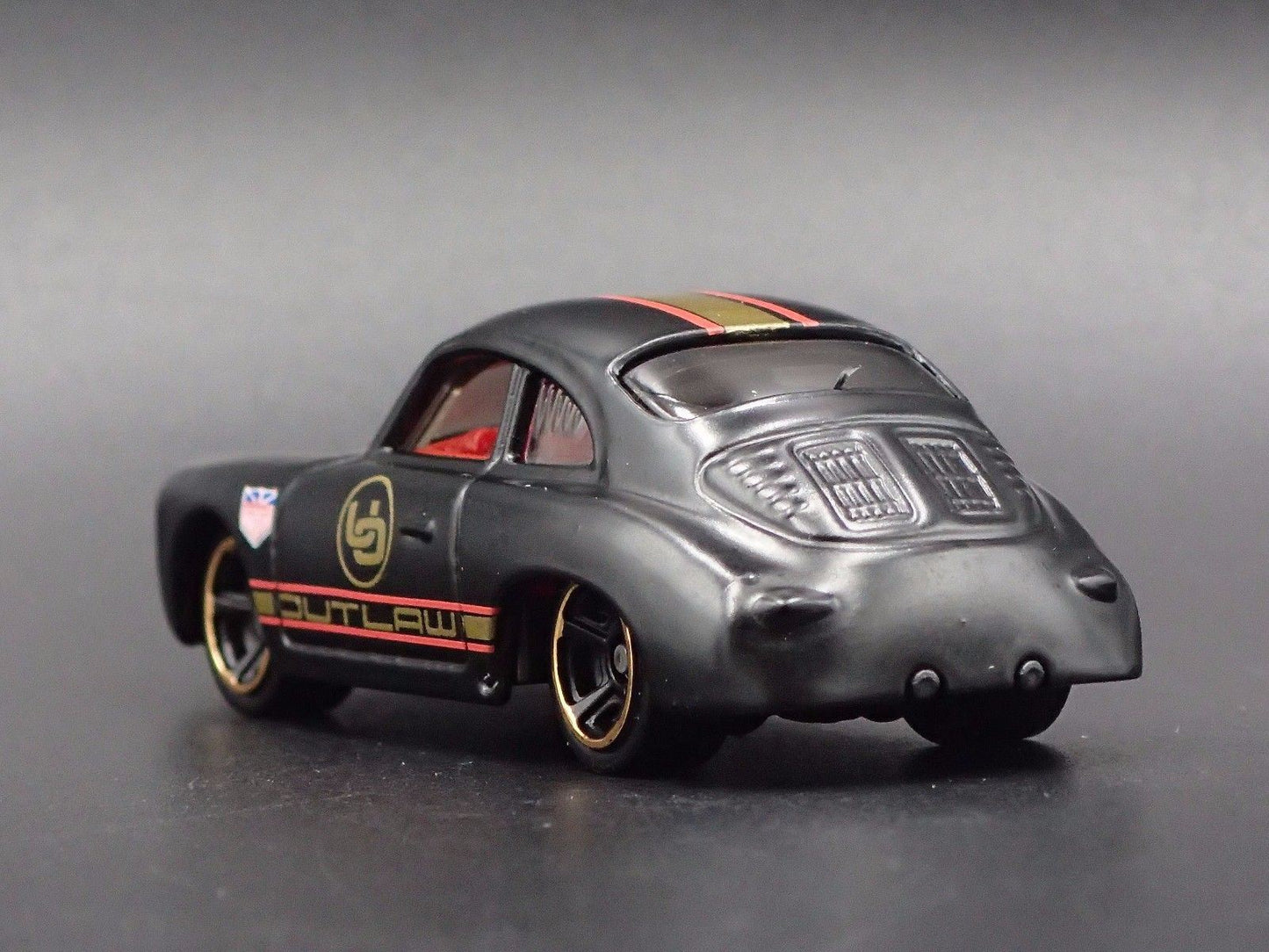 1955-1959 PORSCHE 356A URBAN OUTLAW BLACK 1:64 SCALE DIORAMA DIECAST MODEL CAR