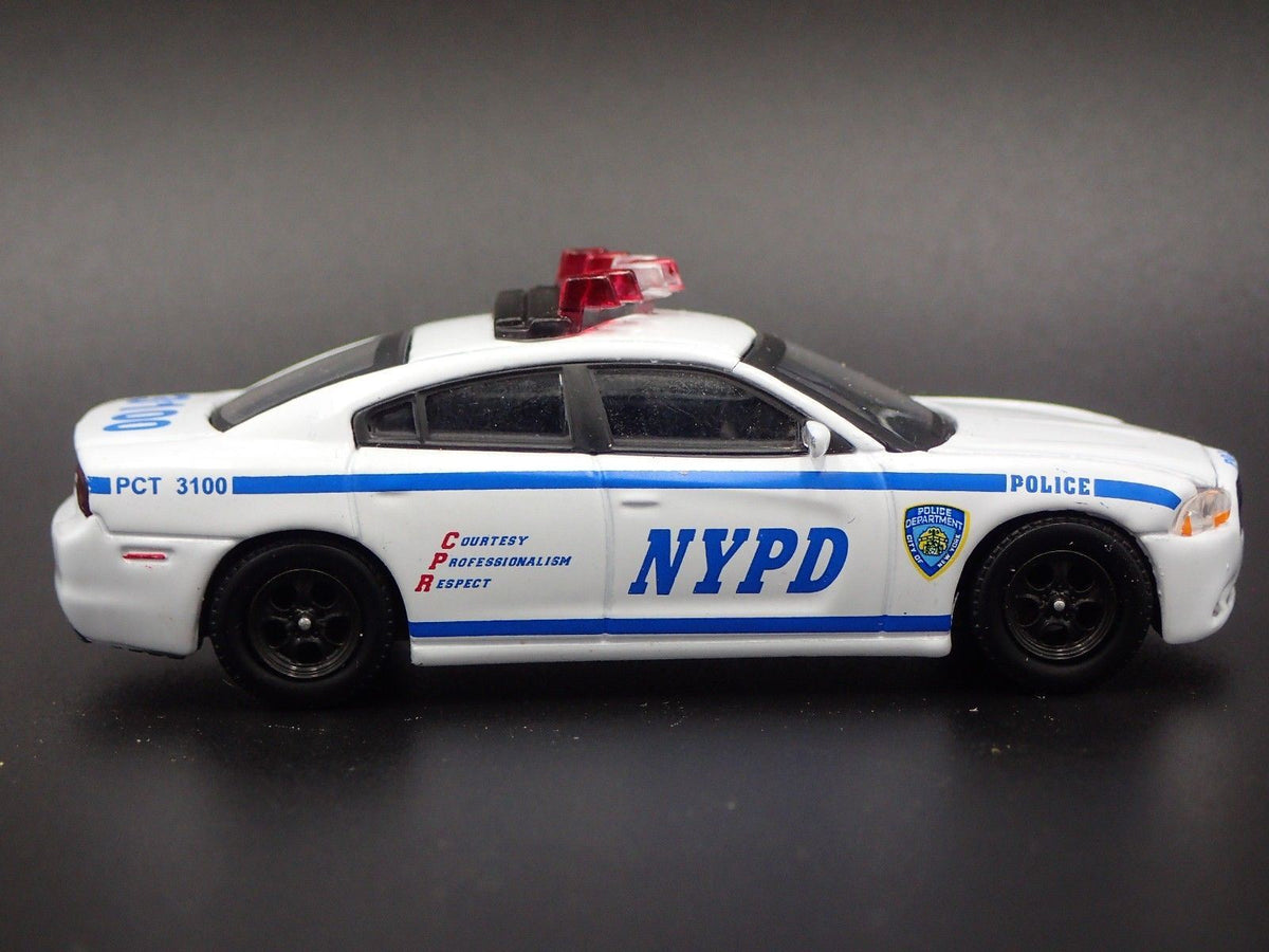 2012 12 DODGE CHARGER NYPD POLICE CAR 1/64 SCALE COLLECTIBLE DIECAST MODEL CAR-Burning Rubber Toy Company