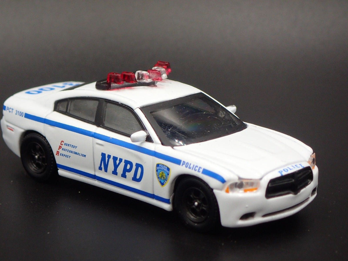 2012 12 DODGE CHARGER NYPD POLICE CAR 1/64 SCALE COLLECTIBLE DIECAST MODEL CAR-Burning Rubber Toy Company