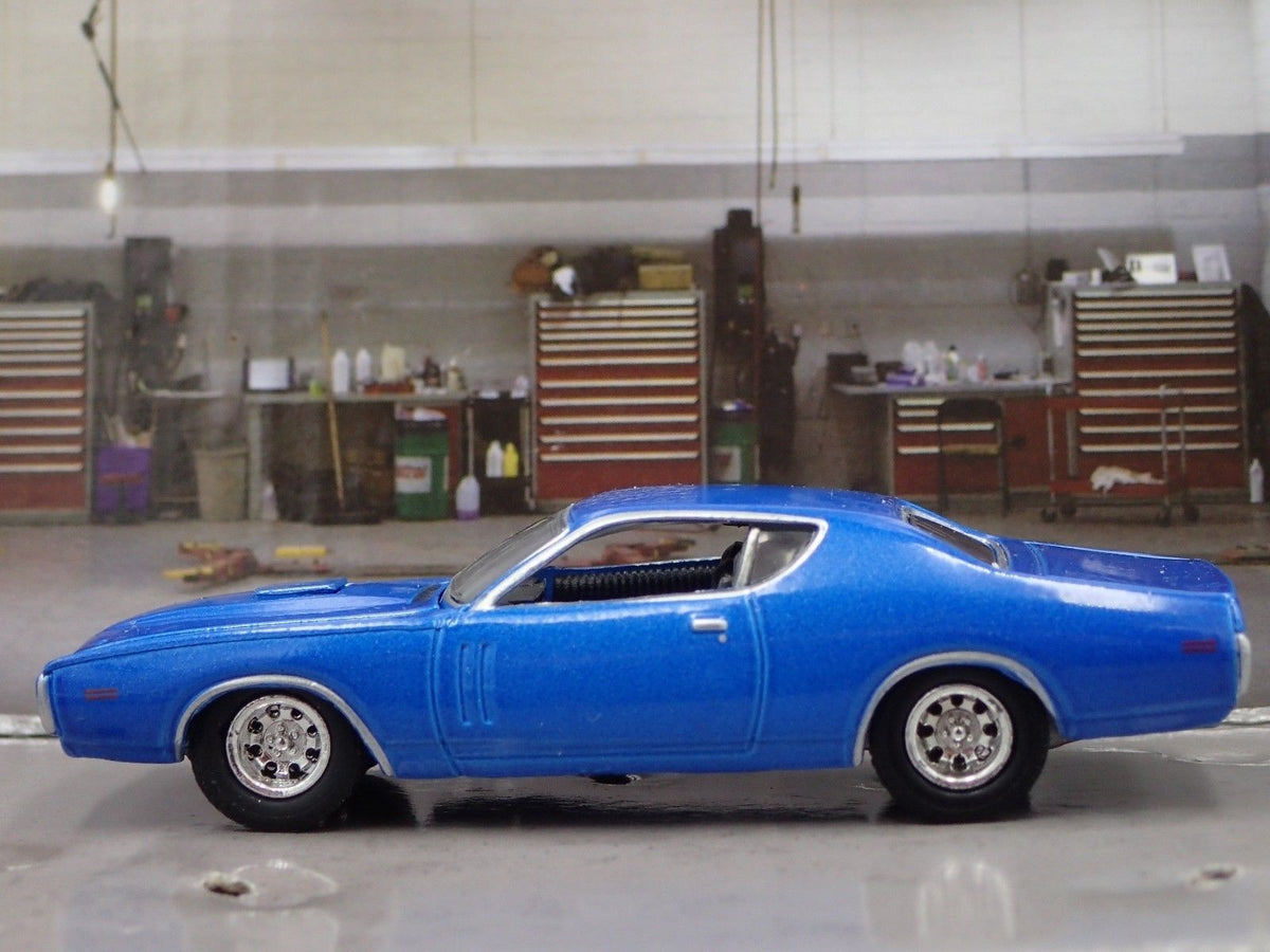 1971 DODGE CHARGER RARE 1:64 SCALE LIMITED COLLECTIBLE DIORAMA DIECAST MODEL CAR-Burning Rubber Toy Company