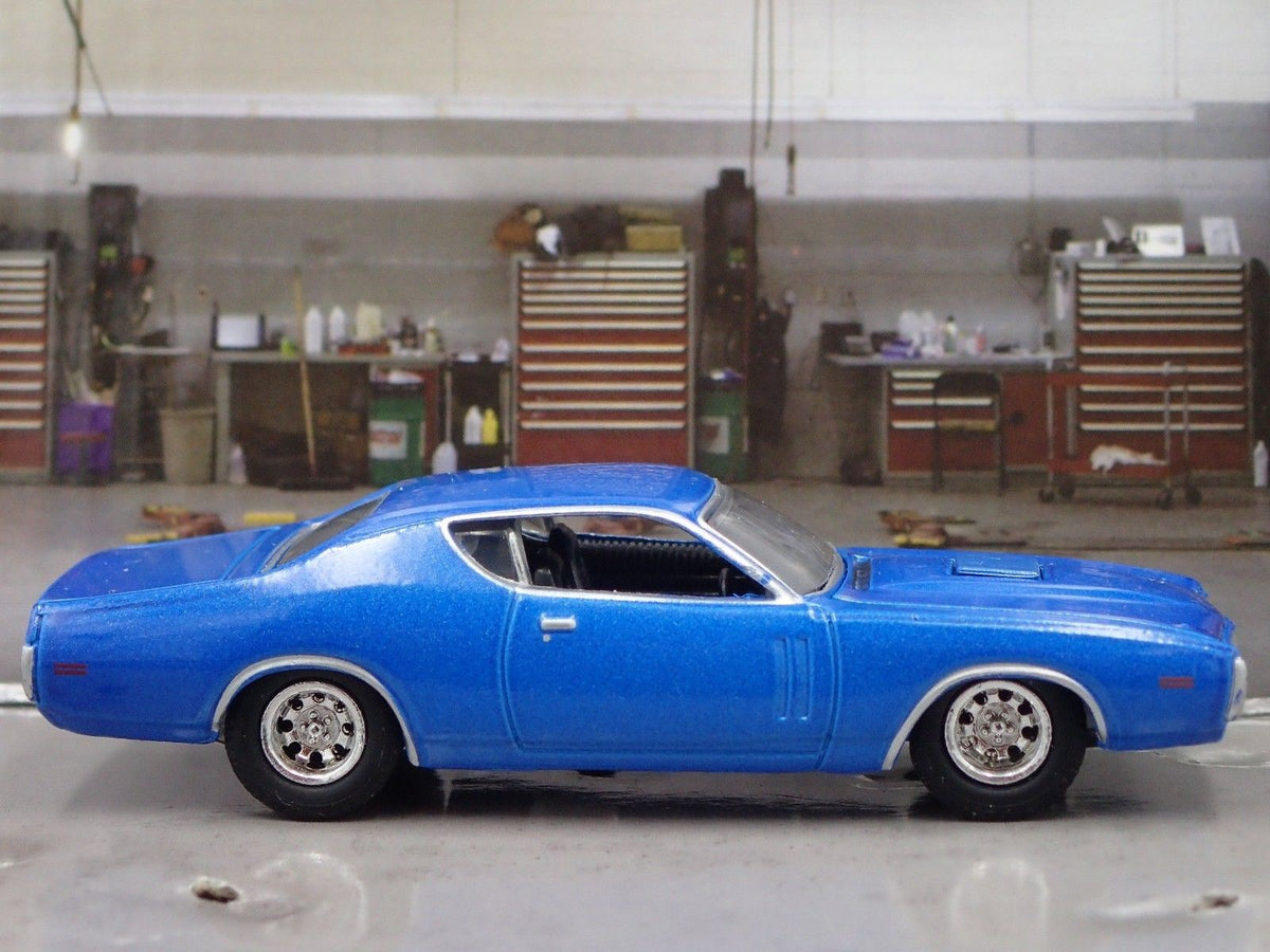 1971 DODGE CHARGER RARE 1:64 SCALE LIMITED COLLECTIBLE DIORAMA DIECAST MODEL CAR-Burning Rubber Toy Company