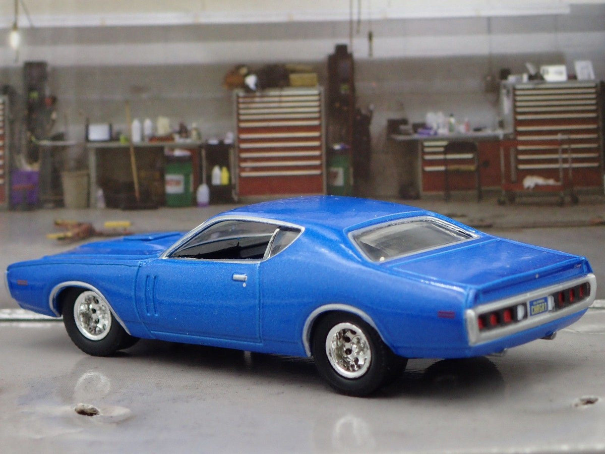 1971 DODGE CHARGER RARE 1:64 SCALE LIMITED COLLECTIBLE DIORAMA DIECAST MODEL CAR-Burning Rubber Toy Company