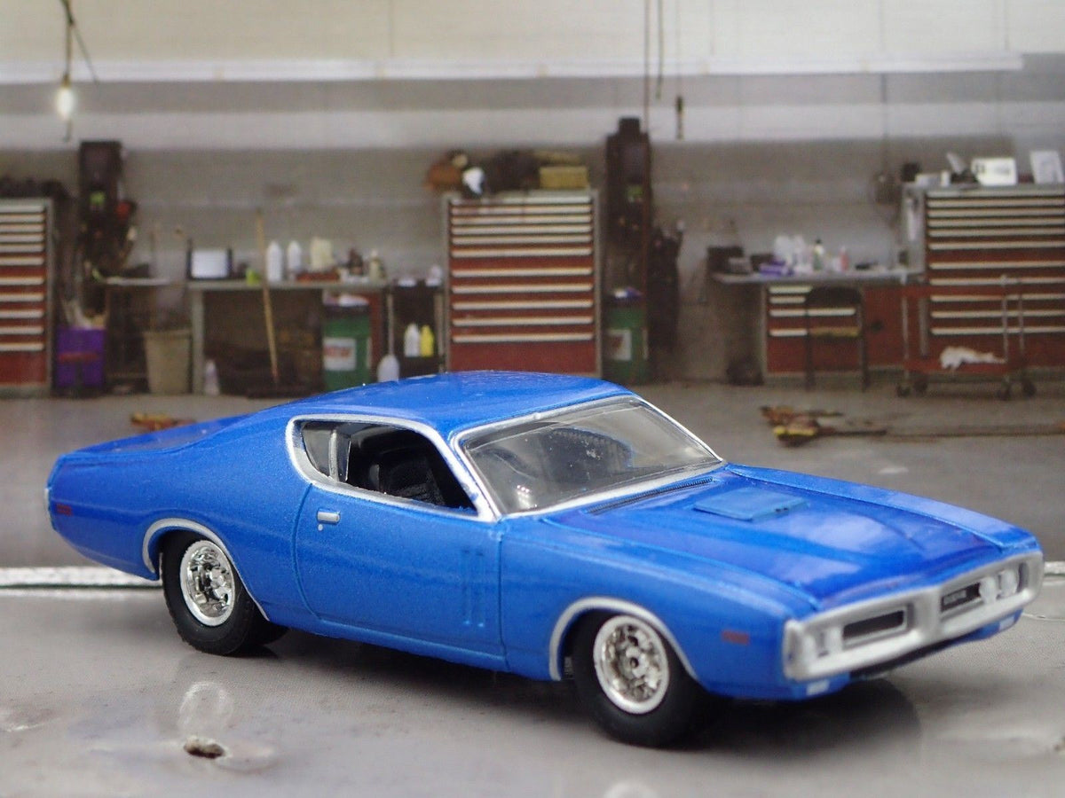 1971 DODGE CHARGER RARE 1:64 SCALE LIMITED COLLECTIBLE DIORAMA DIECAST MODEL CAR-Burning Rubber Toy Company