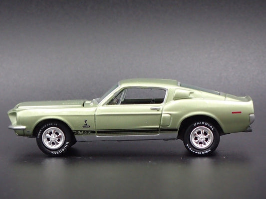 1968 68 FORD MUSTANG SHELBY GT500 GREEN 1:64 SCALE DIORAMA DIECAST MODEL CAR
