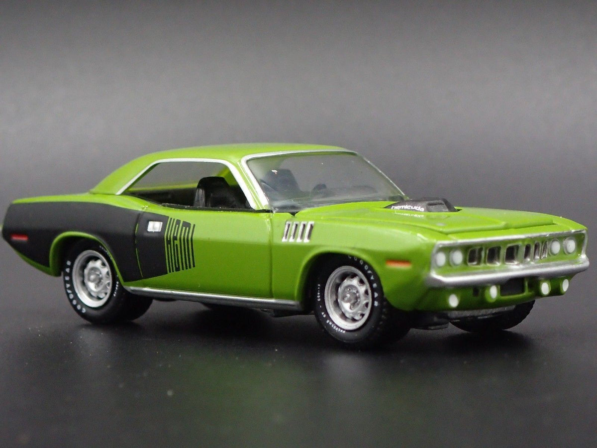1971 PLYMOUTH HEMI CUDA RARE 1:64 LIMITED COLLECTIBLE DIORAMA DIECAST MODEL CAR-Burning Rubber Toy Company