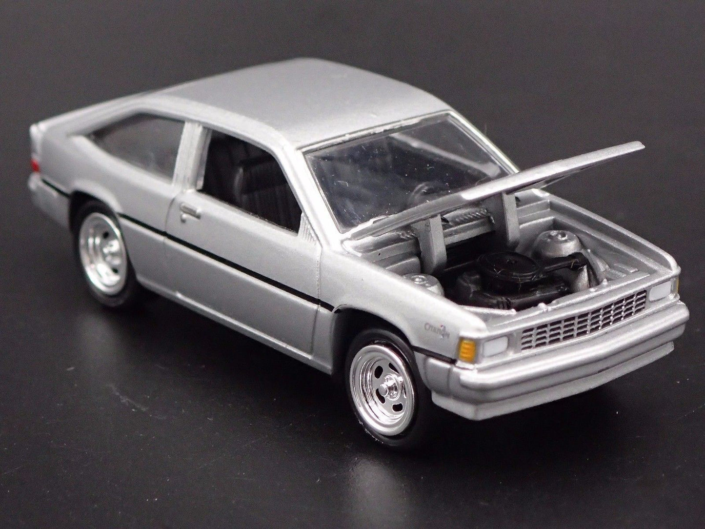 1981 81 CHEVY CHEVROLET CITATION SILVER 1:64 SCALE DIORAMA DIECAST MODEL CAR