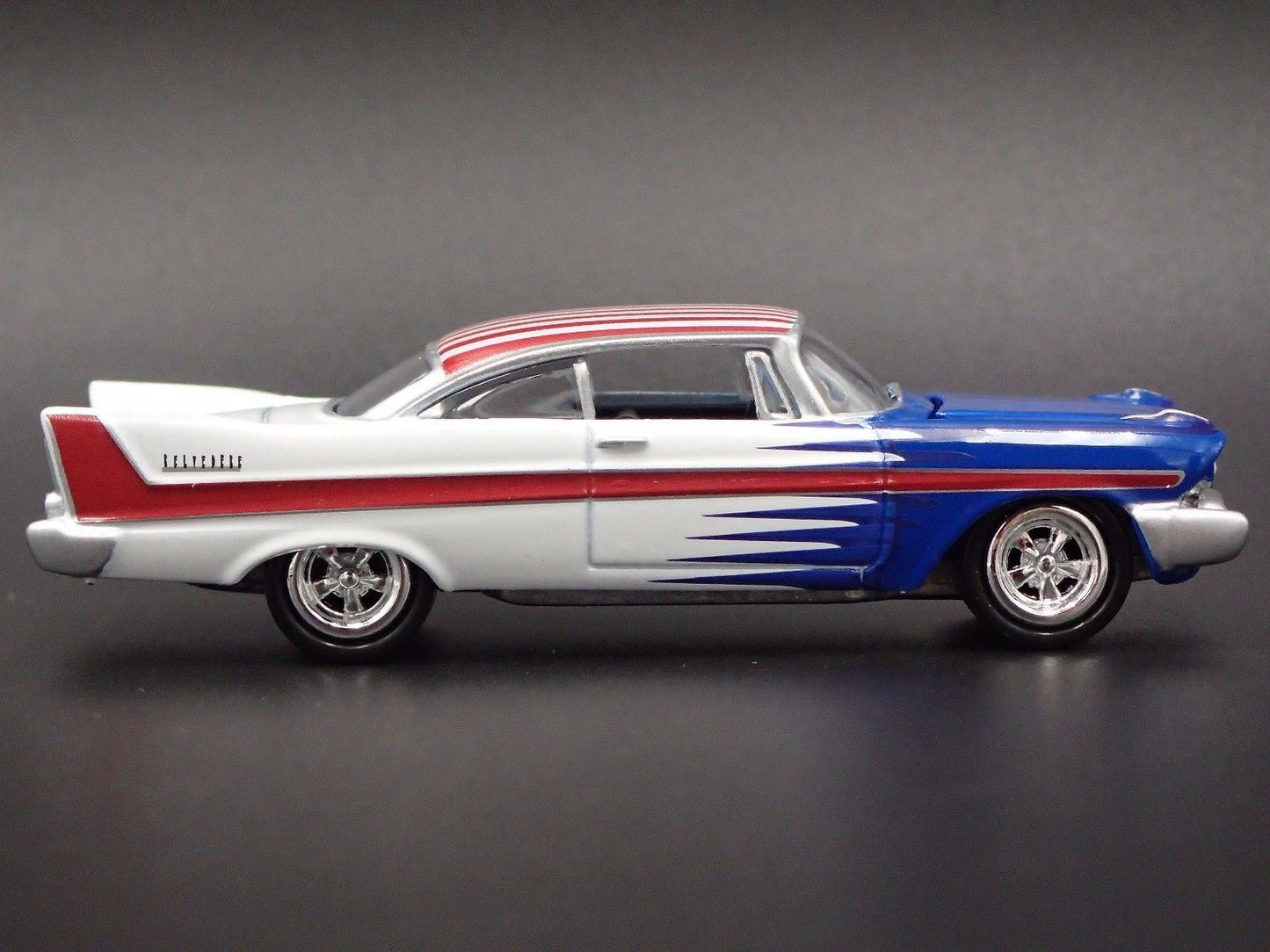 1958 58 PLYMOUTH BELVEDERE RARE 1/64 SCALE COLLECTIBLE DIORAMA DIECAST MODEL CAR