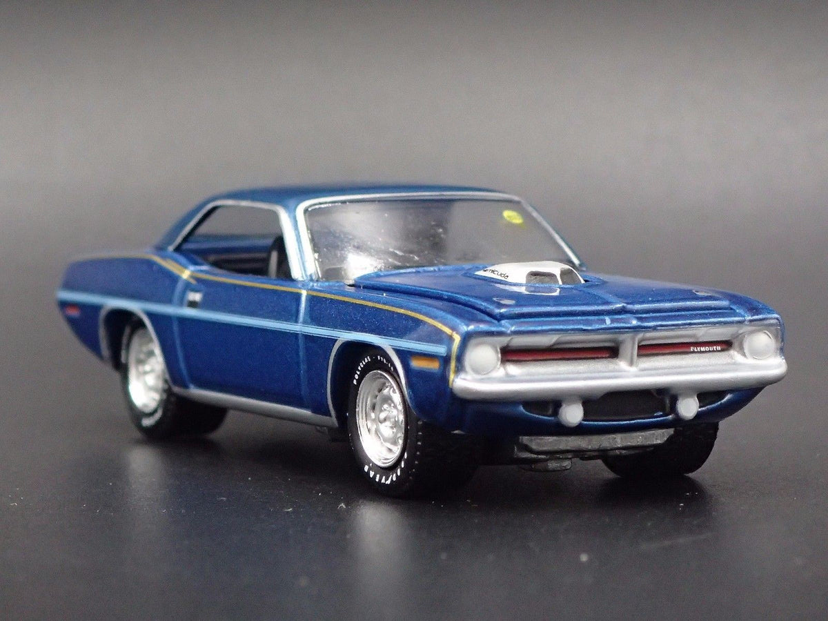 1970 PLYMOUTH HEMI CUDA RARE 1:64 SCALE COLLECTIBLE DIORAMA DIECAST MODEL CAR-Burning Rubber Toy Company