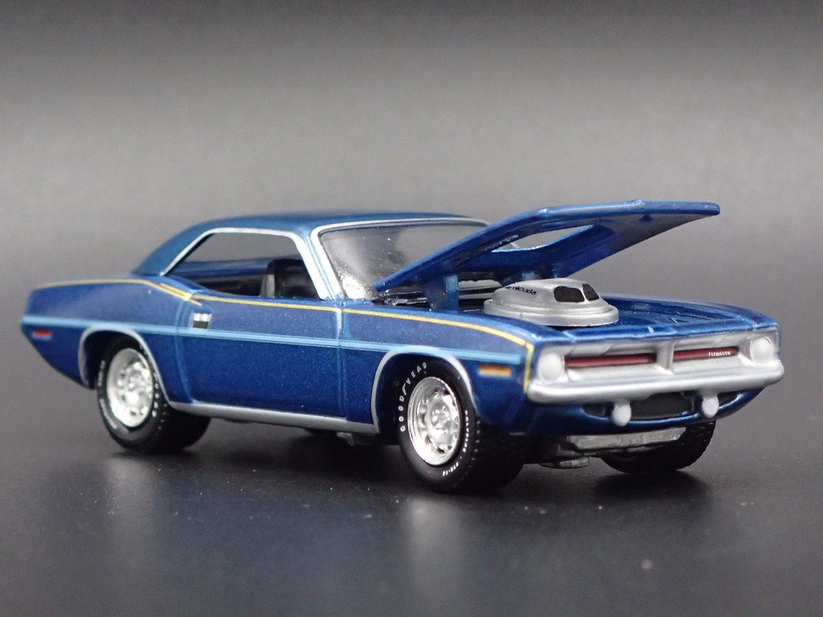 1970 PLYMOUTH HEMI CUDA RARE 1:64 SCALE COLLECTIBLE DIORAMA DIECAST MODEL CAR-Burning Rubber Toy Company