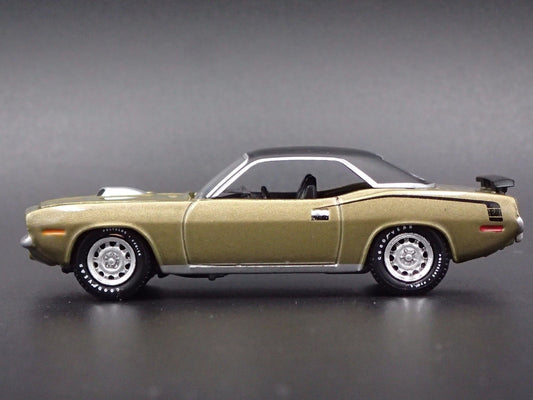 1970 70 PLYMOUTH HEMI CUDA RARE 1:64 SCALE COLLECTIBLE DIORAMA DIECAST MODEL CAR-Burning Rubber Toy Company