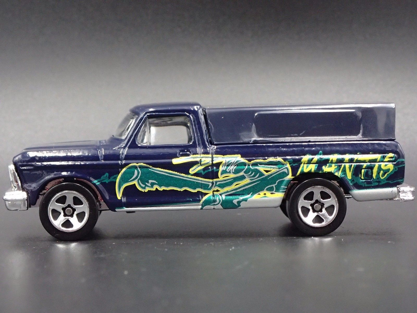 1973-1979 FORD F150 LONG BED PICKUP TRUCK BLUE 1/64 SCALE DIECAST MODEL CAR
