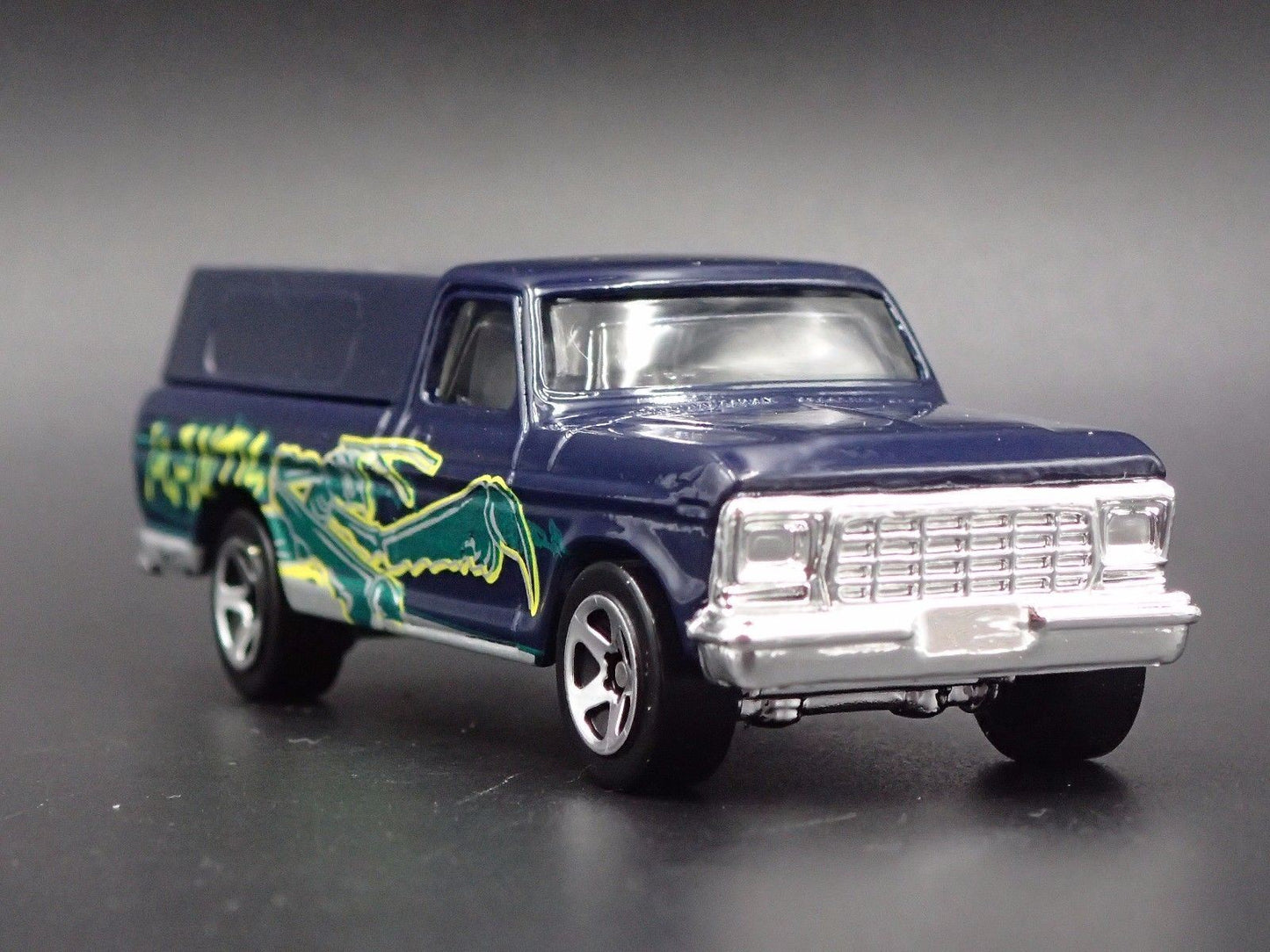 1973-1979 FORD F150 LONG BED PICKUP TRUCK BLUE 1/64 SCALE DIECAST MODEL CAR