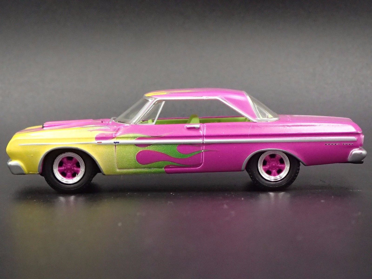 1964 PLYMOUTH SPORT FURY MAX WEDGE RARE 1:64 COLLECTIBLE DIECAST MODEL CAR-Burning Rubber Toy Company