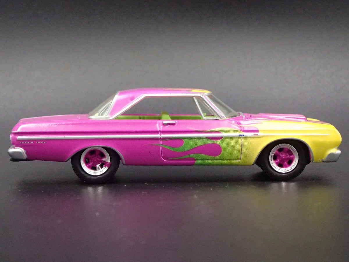 1964 PLYMOUTH SPORT FURY MAX WEDGE RARE 1:64 COLLECTIBLE DIECAST MODEL CAR-Burning Rubber Toy Company