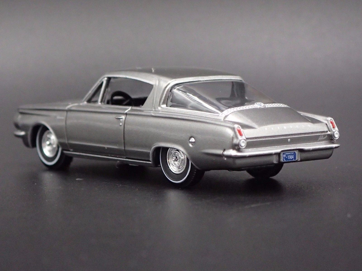 1964 64 PLYMOUTH BARRACUDA RARE 1/64 SCALE COLLECTIBLE DIORAMA DIECAST MODEL CAR-Burning Rubber Toy Company