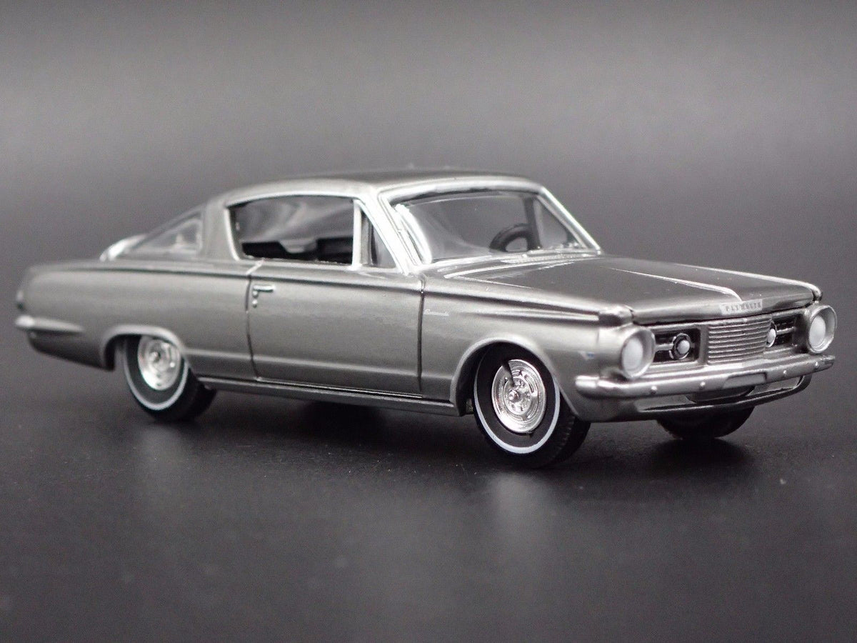 1964 64 PLYMOUTH BARRACUDA RARE 1/64 SCALE COLLECTIBLE DIORAMA DIECAST MODEL CAR-Burning Rubber Toy Company