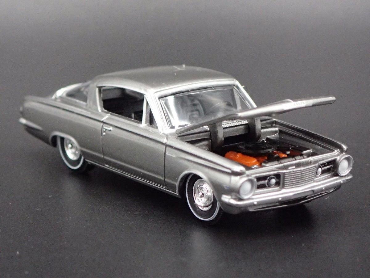 1964 64 PLYMOUTH BARRACUDA RARE 1/64 SCALE COLLECTIBLE DIORAMA DIECAST MODEL CAR-Burning Rubber Toy Company