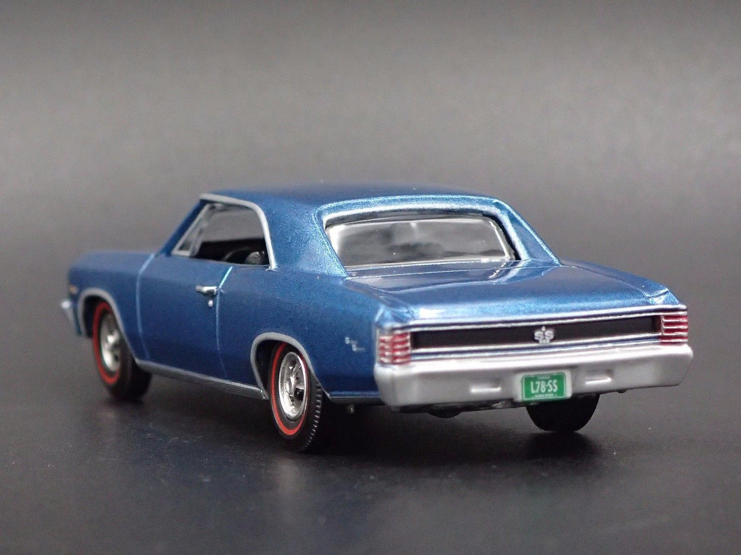 1967 67 CHEVY CHEVROLET CHEVELLE SS BLUE 1:64 SCALE DIORAMA DIECAST MODEL CAR