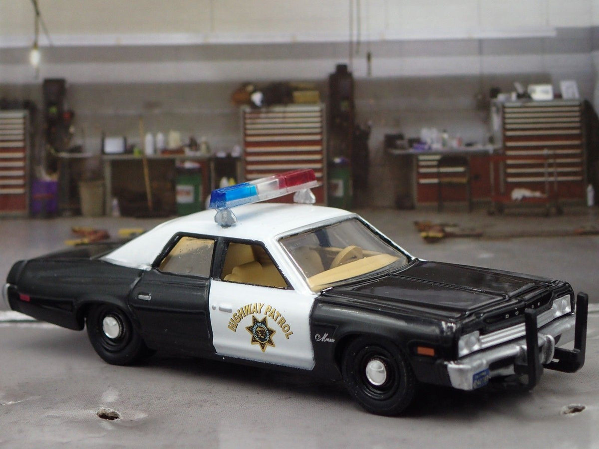 1974 74 DODGE MONACO CALIFORNIA HIGHWAY PATROL CHP 1/64 SCALE DIECAST MODEL CAR-Burning Rubber Toy Company