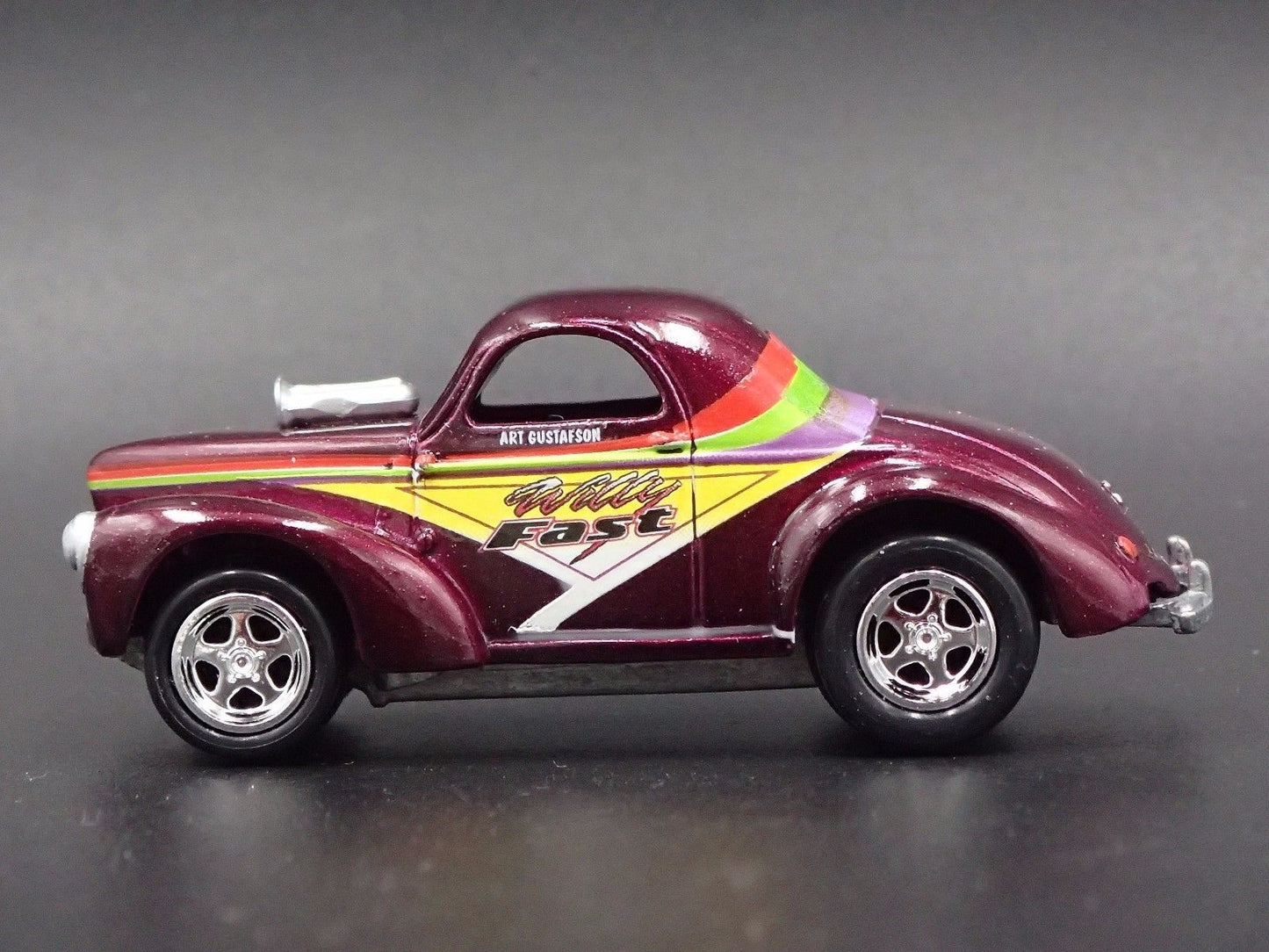 1941 41 WILLYS GASSER COUPE WILLY FAST NHRA 1:64 SCALE DIORAMA DIECAST MODEL CAR