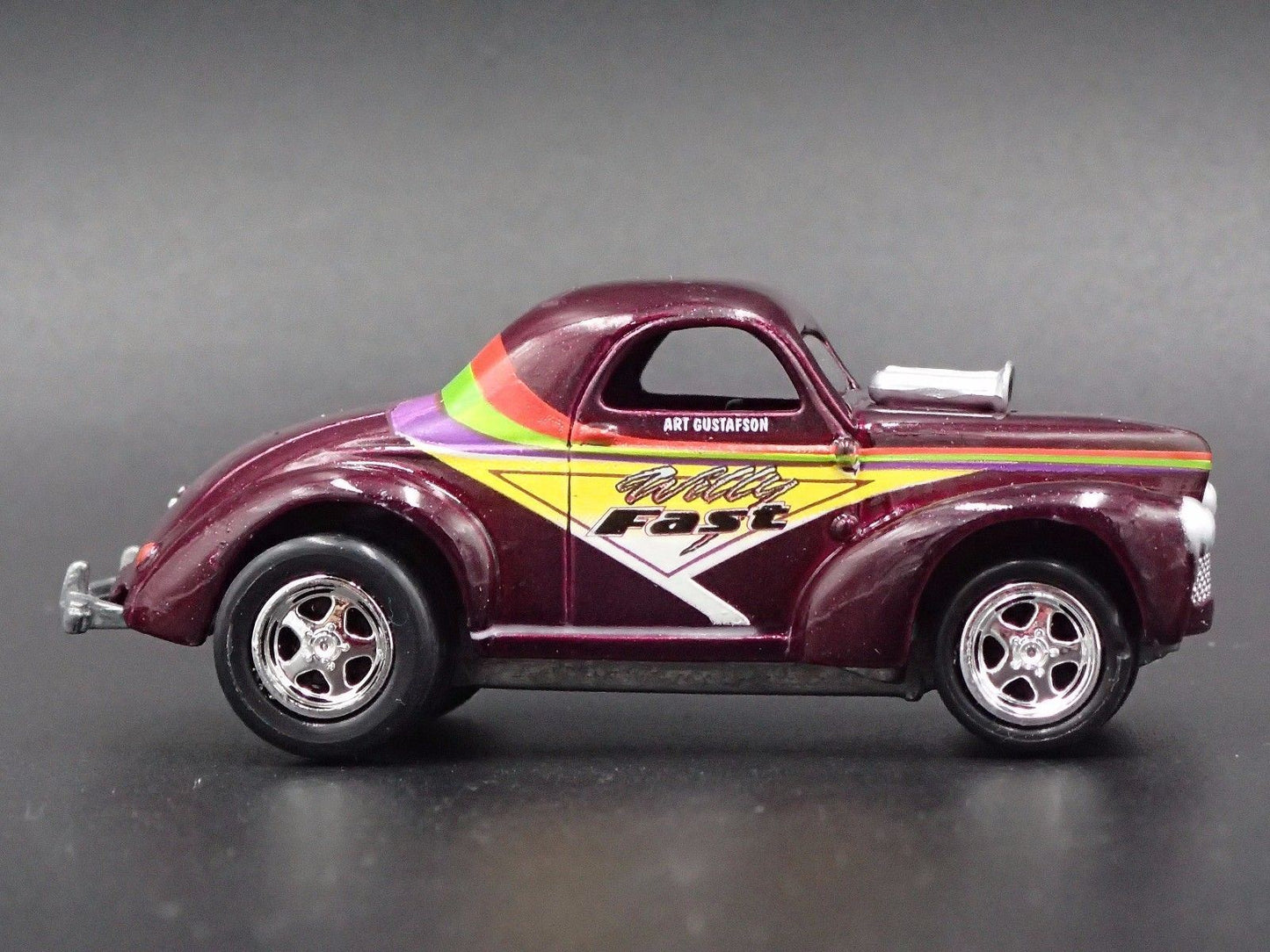 1941 41 WILLYS GASSER COUPE WILLY FAST NHRA 1:64 SCALE DIORAMA DIECAST MODEL CAR