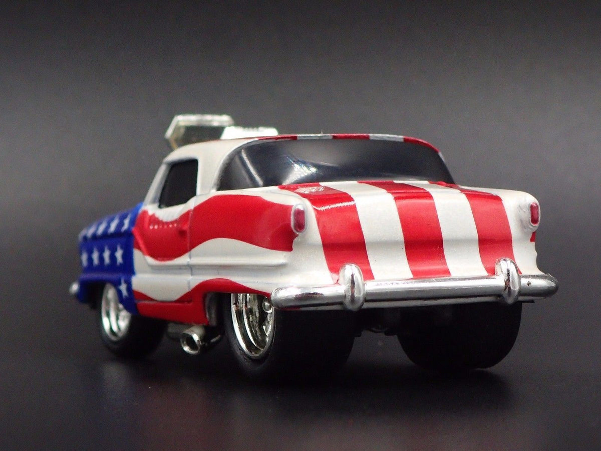 1954 AMC NASH METROPOLITAN USA FLAG RARE 1:64 COLLECTIBLE DIECAST MODEL CAR-Burning Rubber Toy Company
