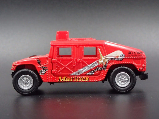 1992-2006 HUMMER H1 USA MARINES RED 1:64 SCALE  DIORAMA DIECAST MODEL CAR
