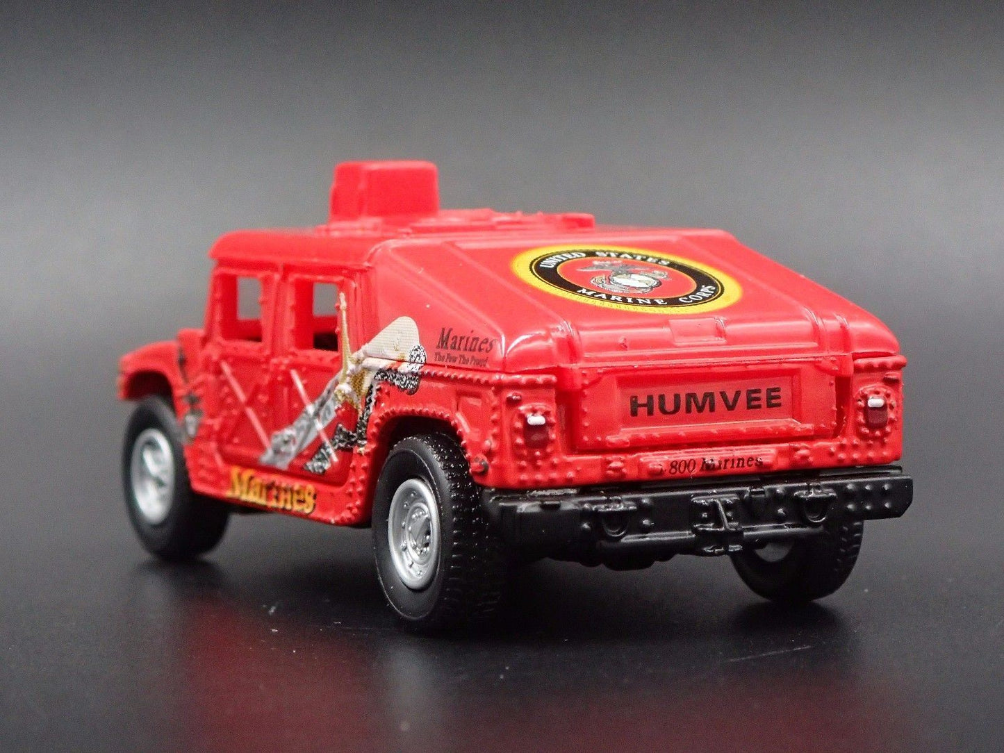 1992-2006 HUMMER H1 USA MARINES RED 1:64 SCALE  DIORAMA DIECAST MODEL CAR