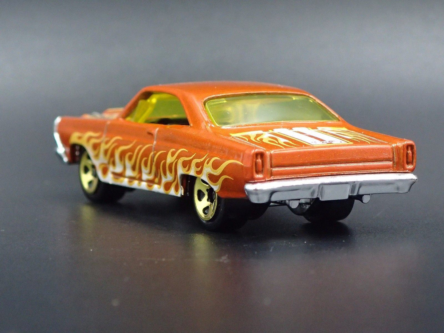 1966 66 FORD FAIRLANE GT ORANGE 1:64 SCALE COLLECTIBLE DIORAMA DIECAST MODEL CAR