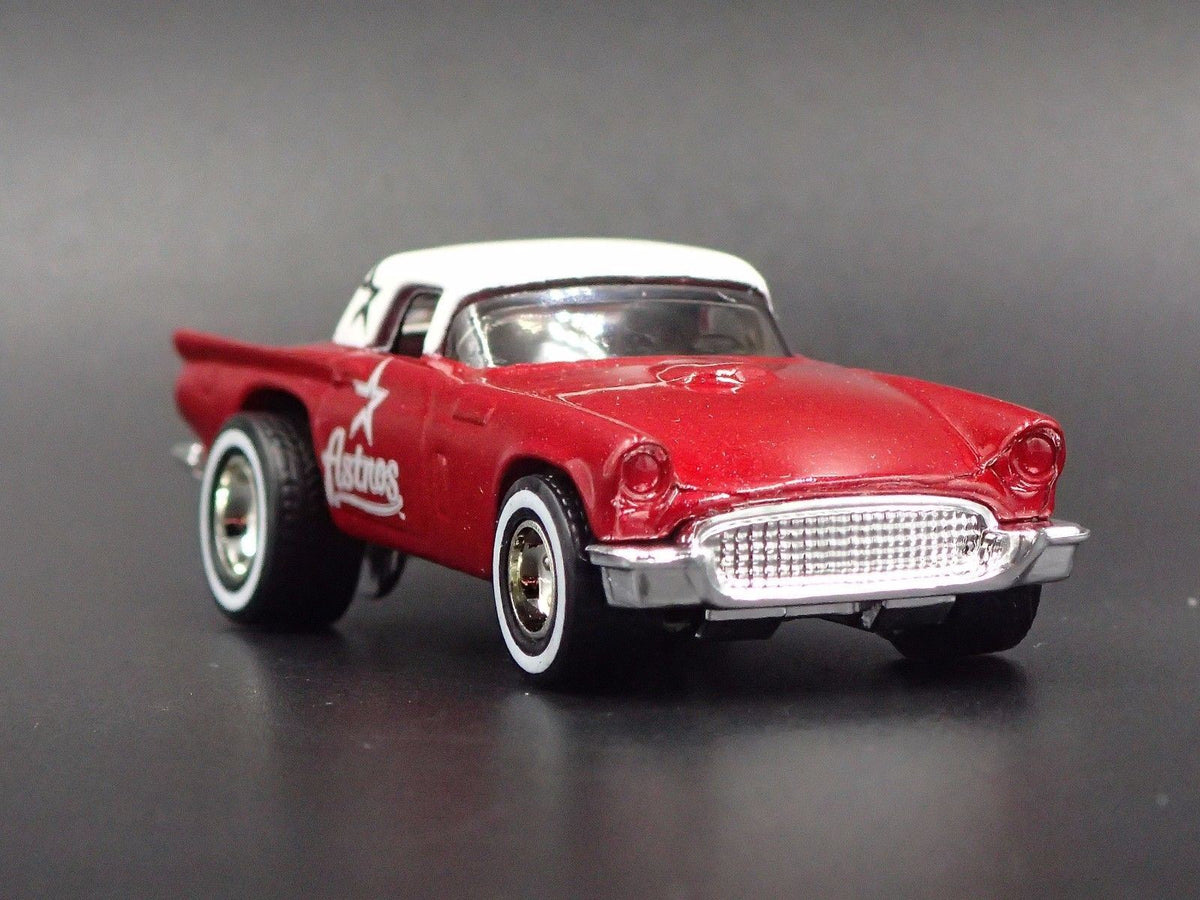 1957 FORD THUNDERBIRD TBIRD COCA COLA HOUSTON ASTROS RARE 1:64 DIECAST MODEL CAR-Burning Rubber Toy Company