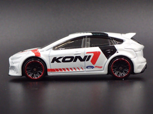 2011-2018 FORD FOCUS RS KONI WHITE 1:64 SCALE COLLECTIBLE DIECAST MODEL CAR