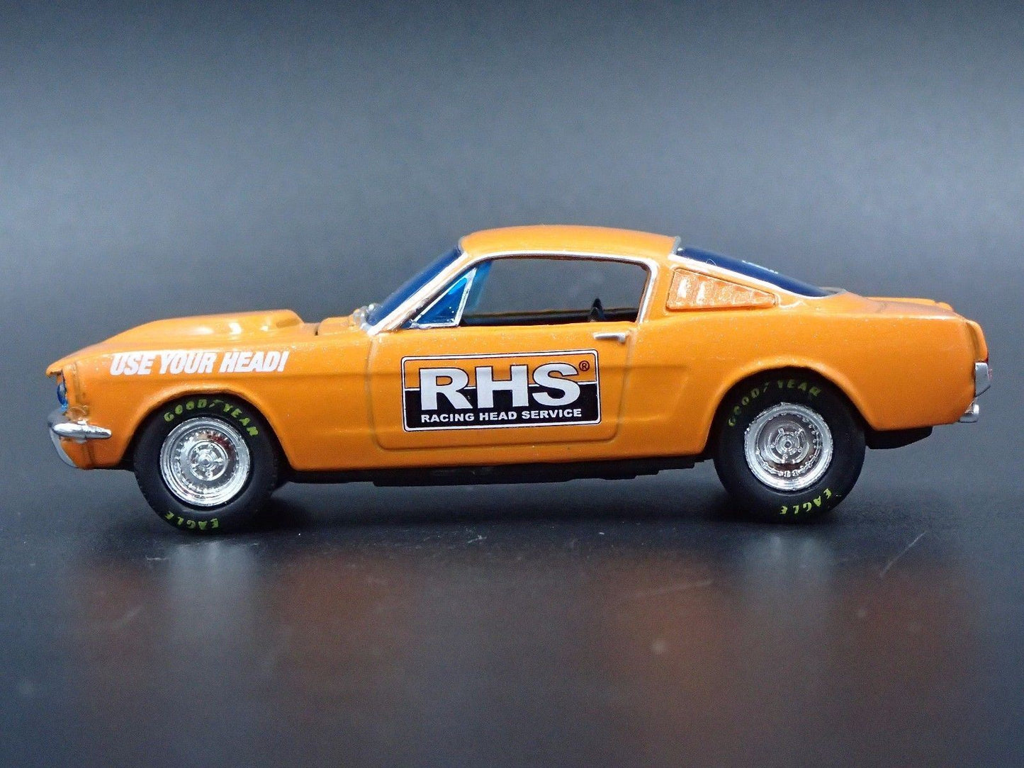 1966 66 FORD MUSTANG FASTBACK 2+2 RHS ORANGE 1:64 SCALE DIECAST MODEL CAR