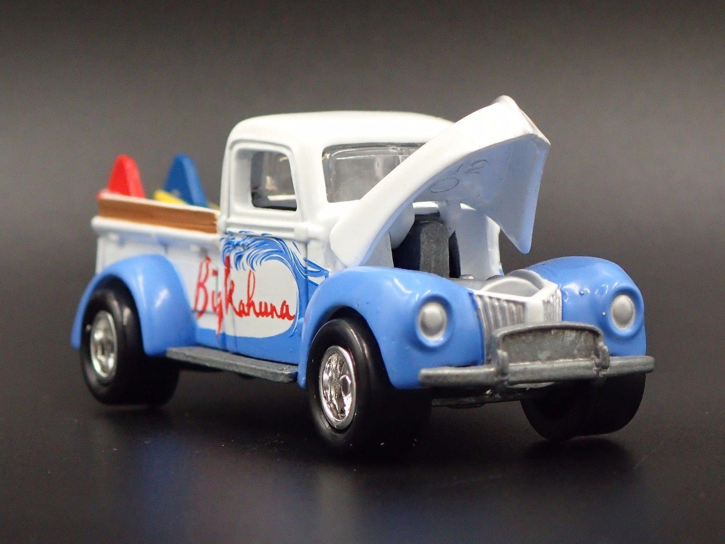 1940 40 FORD PICKUP TRUCK SURFING RARE 1:64 SCALE DIORAMA DIECAST MODEL CAR