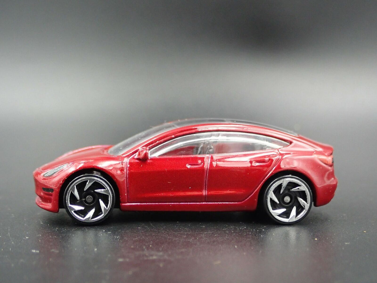 Tesla Model Scale Model 2017-2025 TESLA MODEL 3 RED 1:64 SCALE COLLECTIBLE DIORAMA DIECAST MOD ...