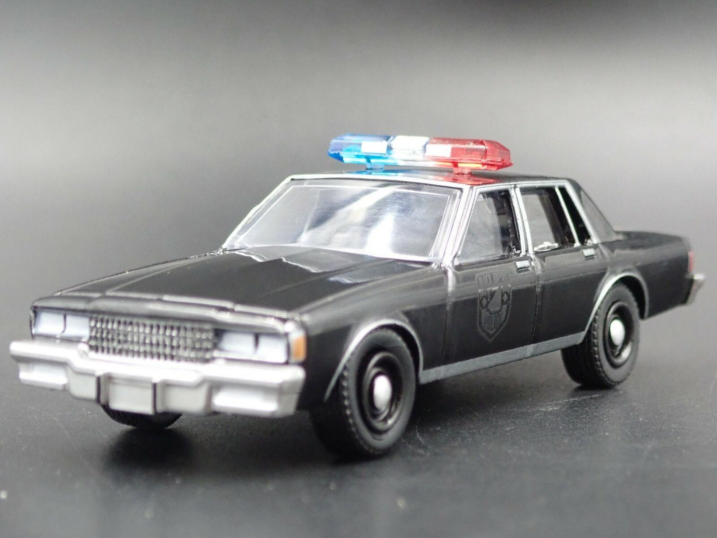 1980 80 CHEVY CHEVROLET CAPRICE POLICE BLACK RARE 1/64 SCALE DIECAST MODEL CAR