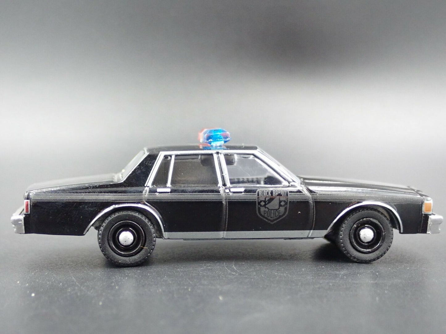 1980 80 CHEVY CHEVROLET CAPRICE POLICE BLACK RARE 1/64 SCALE DIECAST MODEL CAR