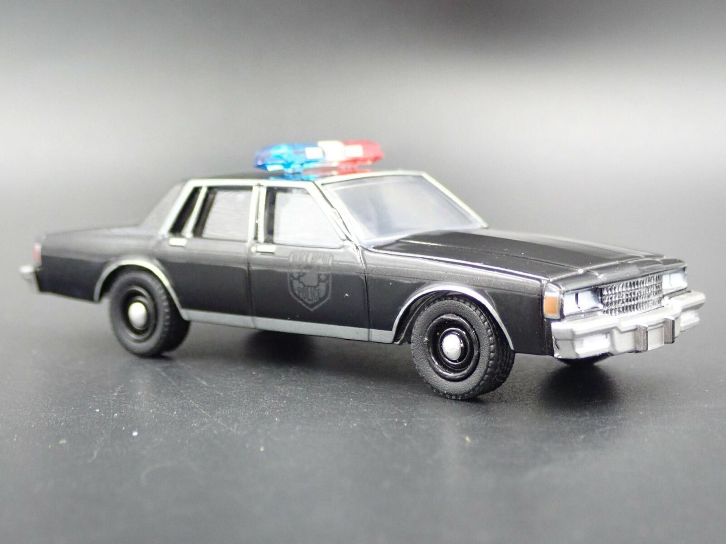1980 80 CHEVY CHEVROLET CAPRICE POLICE BLACK RARE 1/64 SCALE DIECAST MODEL CAR