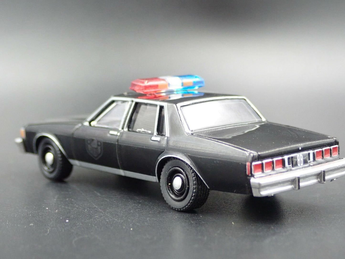 1980 80 CHEVY CHEVROLET CAPRICE POLICE BLACK RARE 1/64 SCALE DIECAST MODEL CAR