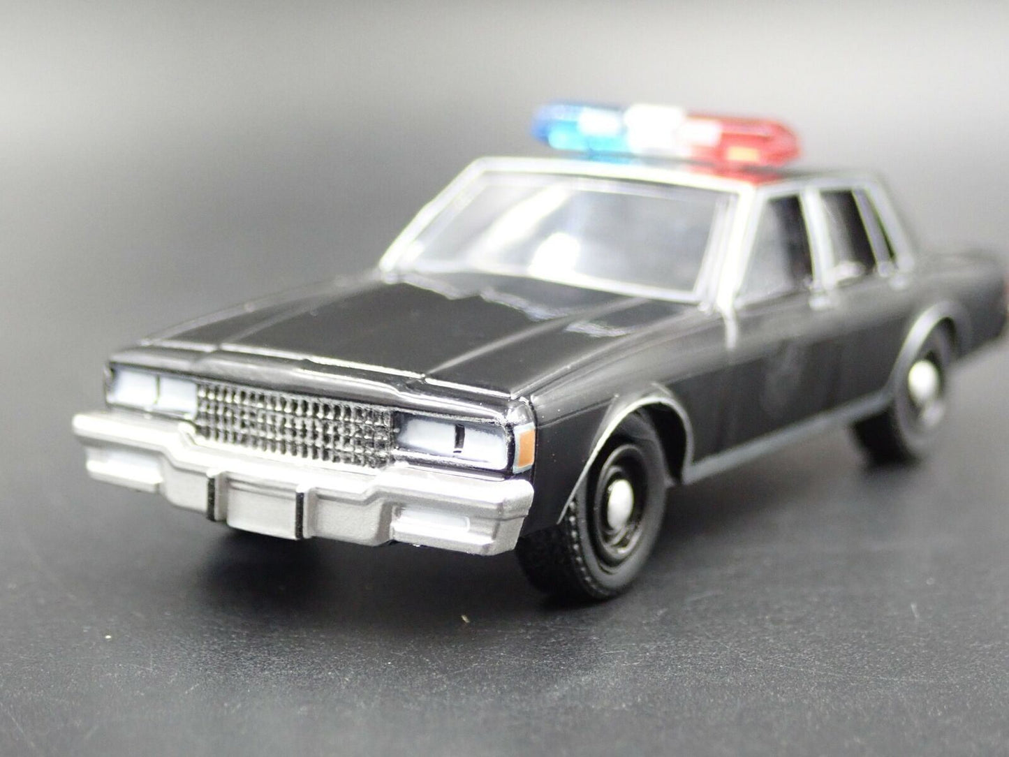 1980 80 CHEVY CHEVROLET CAPRICE POLICE BLACK RARE 1/64 SCALE DIECAST MODEL CAR