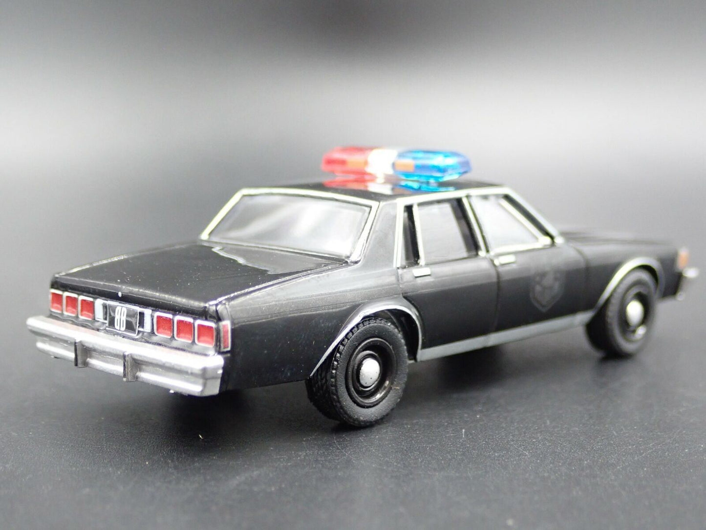 1980 80 CHEVY CHEVROLET CAPRICE POLICE BLACK RARE 1/64 SCALE DIECAST MODEL CAR