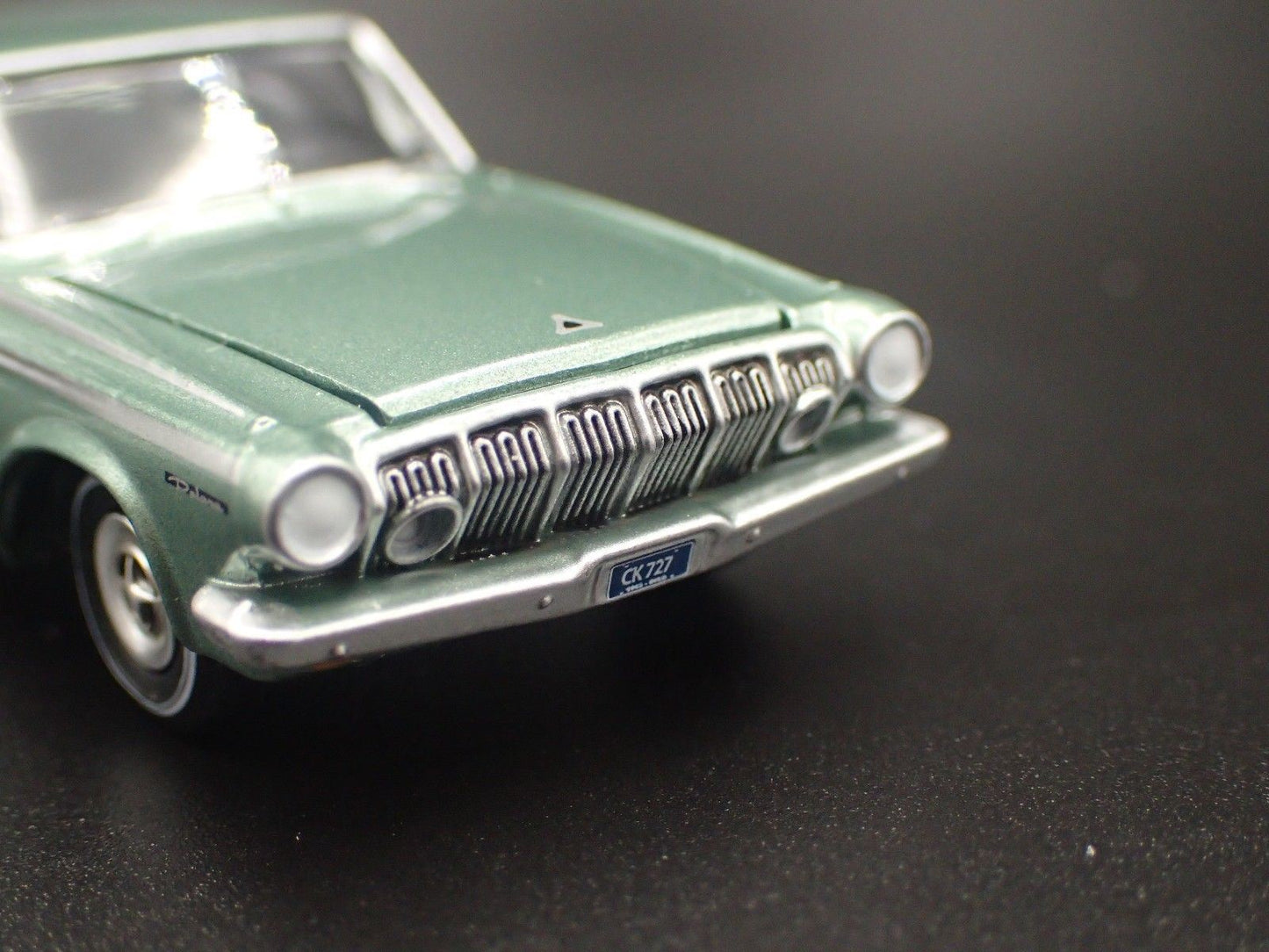 1963 63 DODGE POLARA GREEN RARE 1/64 SCALE COLLECTIBLE DIORAMA DIECAST MODEL CAR