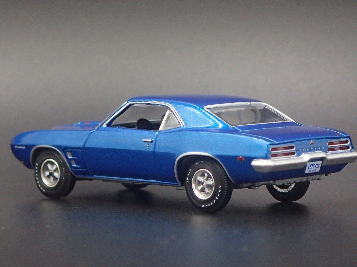 1969 Pontiac Firebird Blue RARE 1/64 DIECAST COLLECTIBLE DIORAMA MODEL CAR-Burning Rubber Toy Company