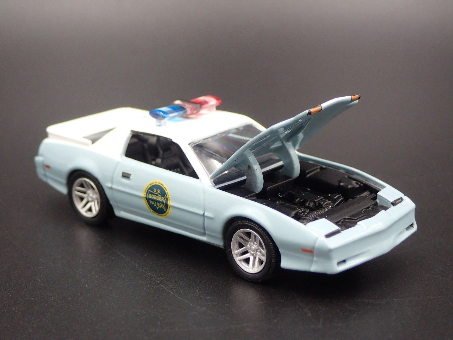1989 89 PONTIAC FIREBIRD US BORDER PATROL POLICE 1/64 SCALE DIECAST MODEL CAR