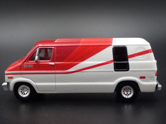 1976 76 DODGE B100 VAN RARE 1/64 SCALE COLLECTIBLE DIORAMA DIECAST MODEL CAR-Burning Rubber Toy Company