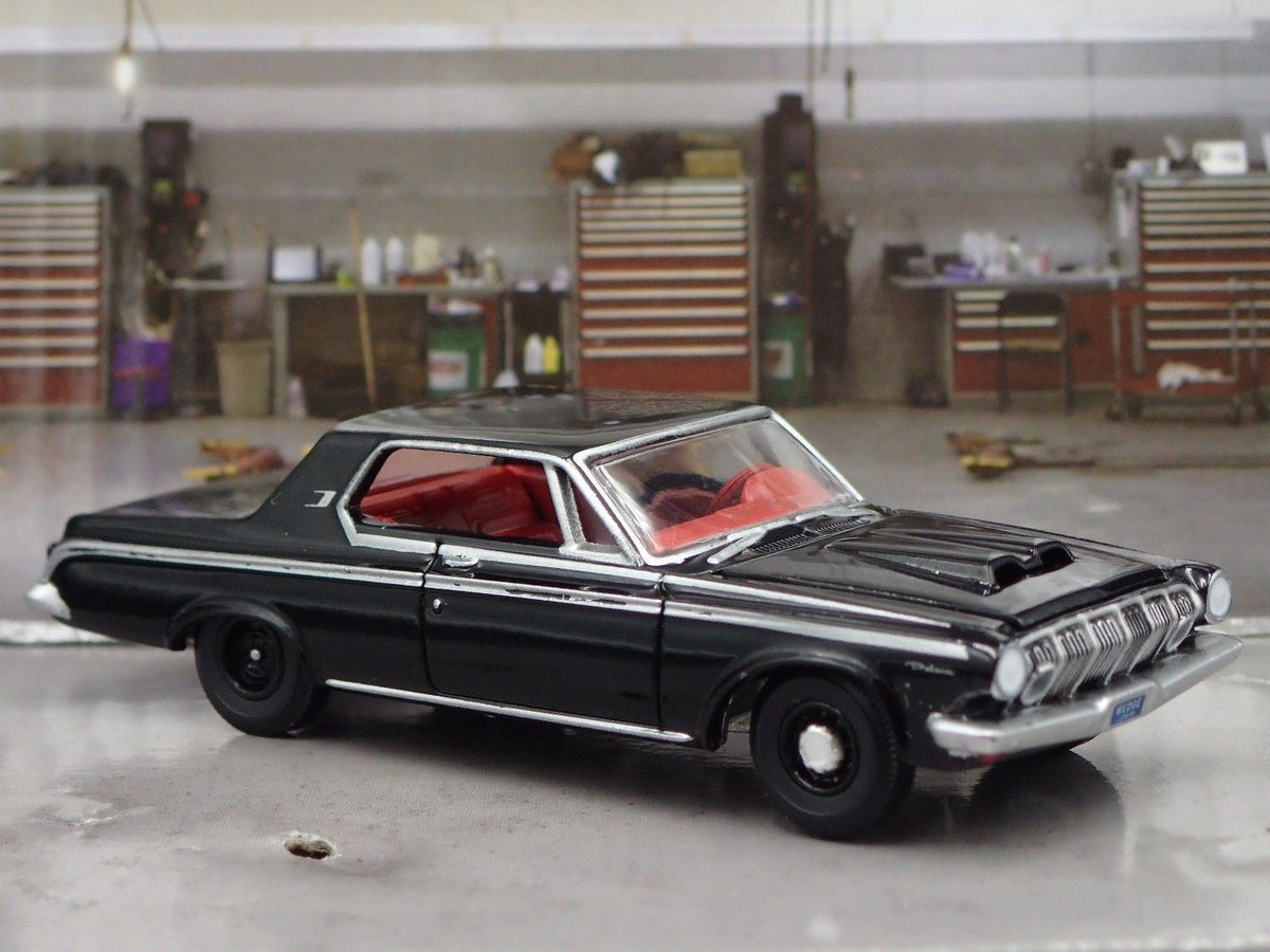 1963 DODGE POLARA MAX WEDGE 426 RARE 1/64 SCALE COLLECTIBLE DIECAST MODEL CAR-Burning Rubber Toy Company