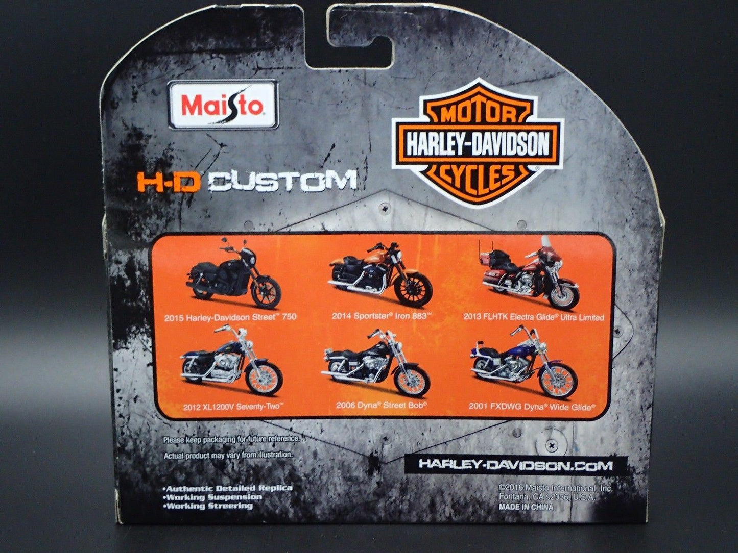 2015 15 STREET 750 HARLEY DAVIDSON MOTORCYCLE MAISTO SERIES 34 1/18 MODEL BIKE