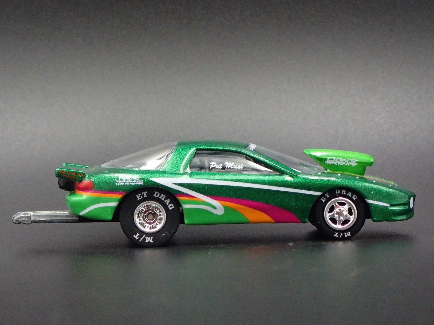 PAT MUSI OUTLAW STOCK FIREBIRD NHRA GREEN 1/64 SCALE DIORAMA DIECAST MODEL CAR
